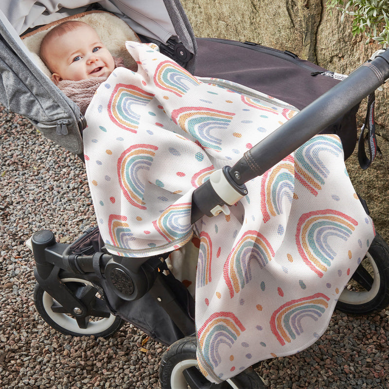 Ekelund Rainbow Baby Blanket available at American Swedish Institute.