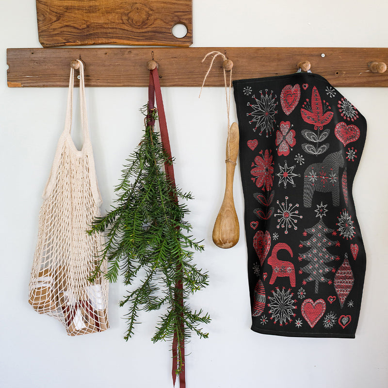 Ekelund Julnatt (Christmas Night) Tea Towel available at American Swedish Institute.