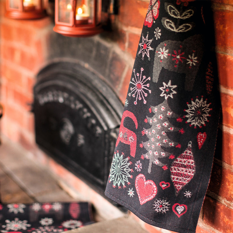 Ekelund Julnatt (Christmas Night) Tea Towel available at American Swedish Institute.