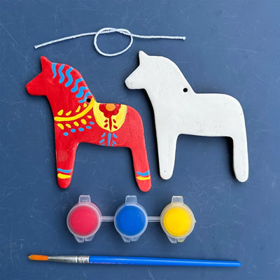 Dala Horse Ornament Ceramic Kit available at American Swedish Institute.