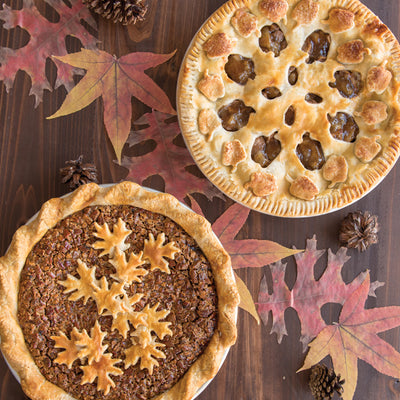 Nordic Ware 12 Inch Leaves & Apples Reversible Pie Top Cutter available at American Swedish Institute.