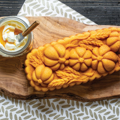 Nordic Ware Wheat & Pumpkin Loaf Pan available at American Swedish Institute.