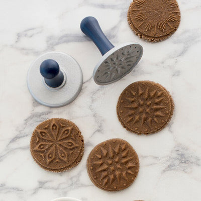 Nordic Ware Starry Night Cast Cookie Stamp Set available At American Swedish Institute.