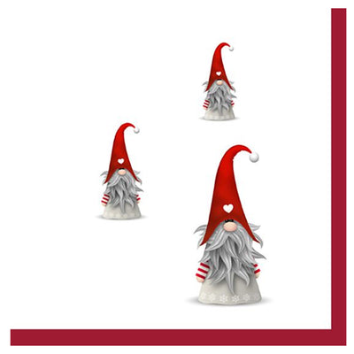 Tomte Trio Heart Hat Lunch Napkins available at American Swedish Institute.