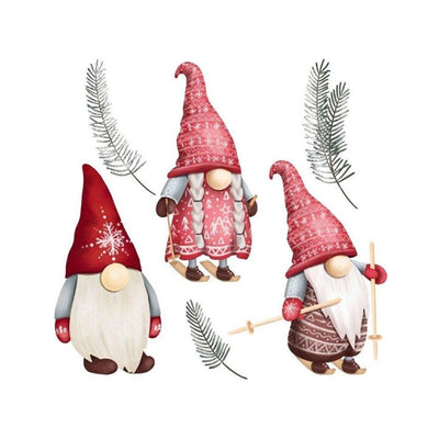 Tomte Family Skiing Cocktail Napkins available at American Swedish Institute.