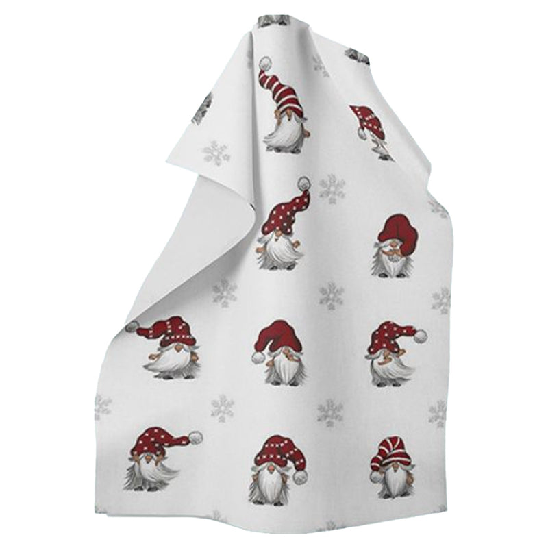 White Tomtar & Snowflake Tea Towel available at American Swedish Institute.