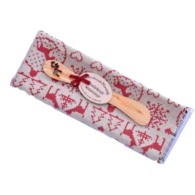 Christmas Embroidery Tea Towel and Spreader Set available at American Swedish Institute.