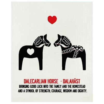 Dalecarlian Horse - Dalahäst Dishcloth available at American Swedish Institute.