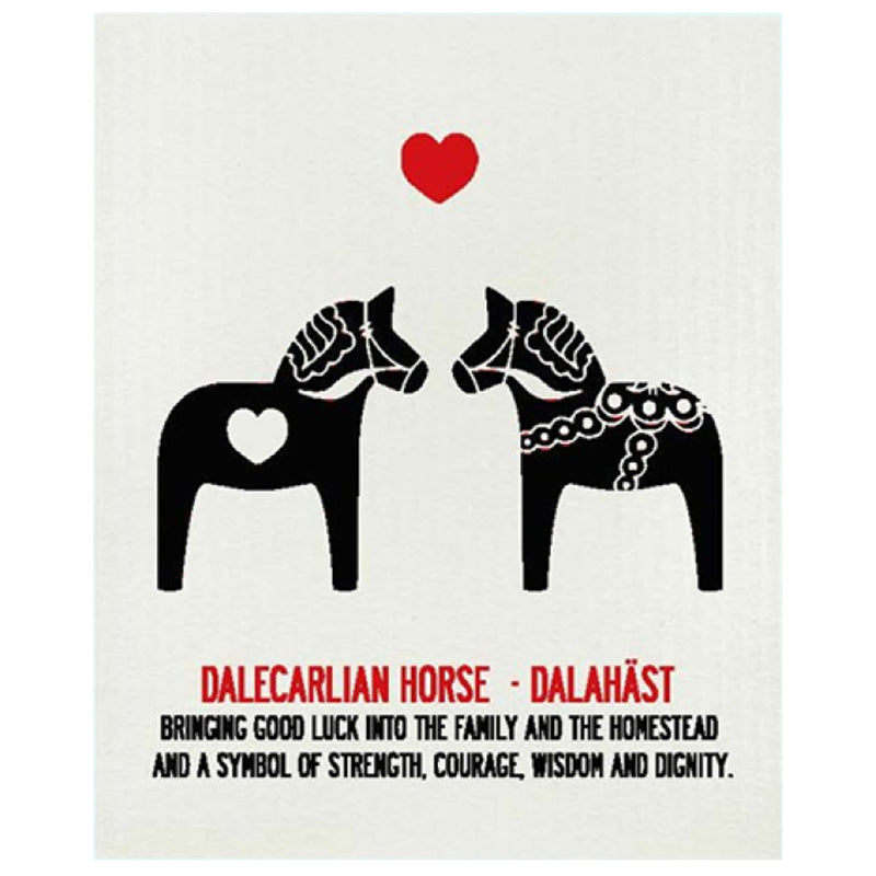 Dalecarlian Horse - Dalahäst Dishcloth available at American Swedish Institute.