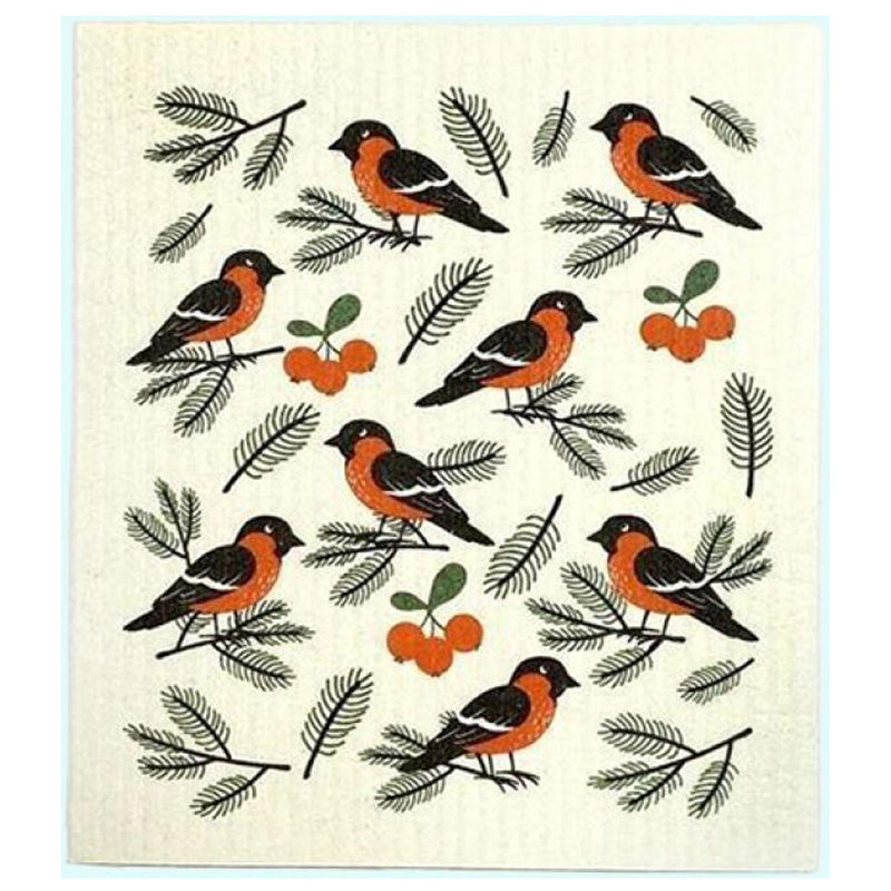 Bullfinch Dishcloth available at American Swedish Institute.