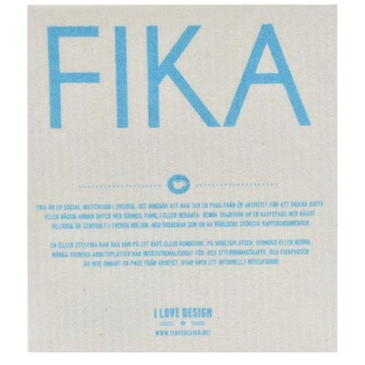 Fika Definition Dishcloth available at American Swedish Institute.