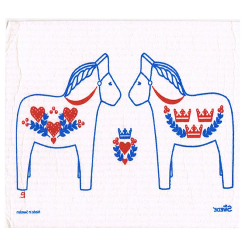 Royal Dala Horses Dishcloth available at American Swedish Institute.