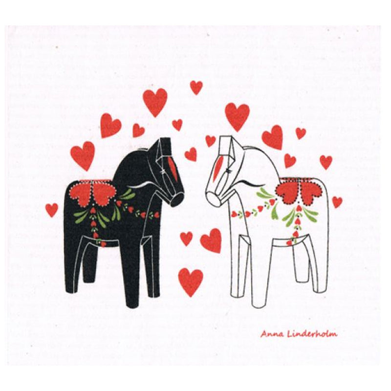 Dala Horse Love Dishcloth available at American Swedish Institute.