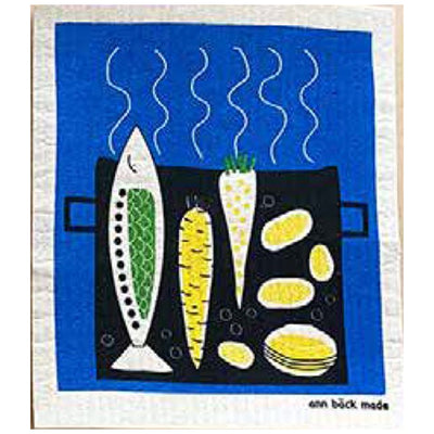 Fish Soup Dishcloth available at American Swedish Institute.
