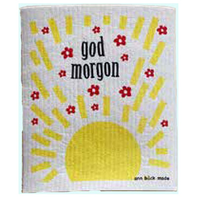 God Morgon (Good Morning) Dishcloth available at American Swedish Institute.