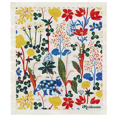 Bear in Flower Forest Dishcloth available at American Swedish Institute.
