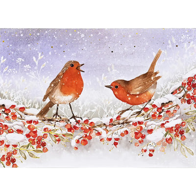 English Robins in Winter Deluxe Boxed Holiday Cards available at American Swedish Institute.
