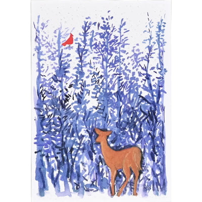 Winter Woodcut Small Boxed Holiday Cards available at American Swedish Institute.