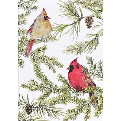 Cardinals in Evergreen Small Boxed Holiday Cards available at American Swedish Institute.