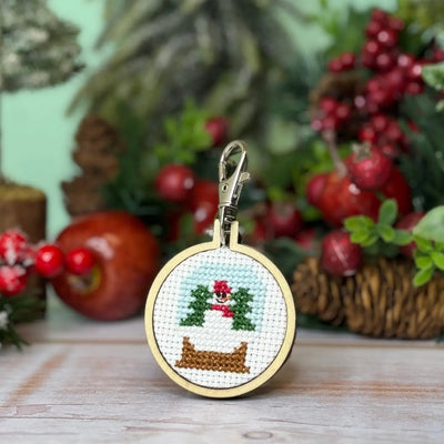 Let It Snow! Mini Matchbox Christmas Cross Stitch Kit available at American Swedish Institute.