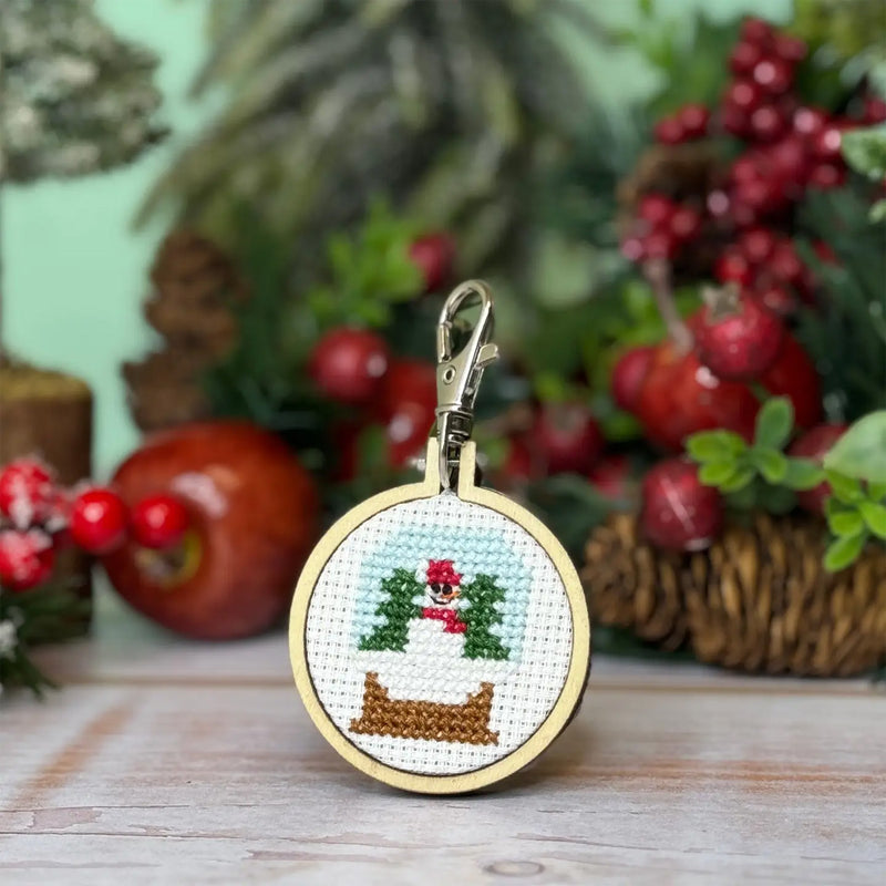 Let It Snow! Mini Matchbox Christmas Cross Stitch Kit available at American Swedish Institute.