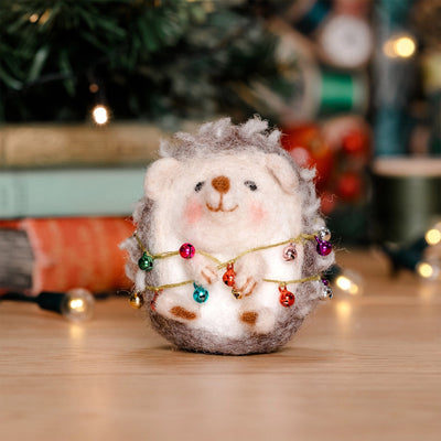Christmas Hedgehog Needle Felting Kit available at American Swedish Institute.