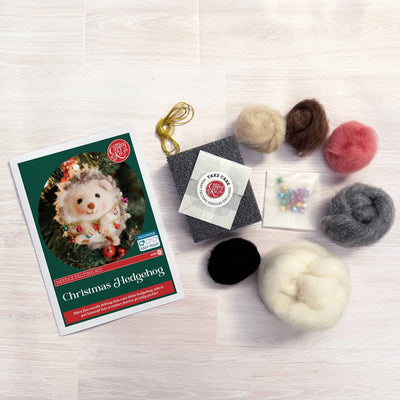 Christmas Hedgehog Needle Felting Kit available at American Swedish Institute.