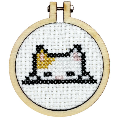 'how Are You Feline?' Mini Matchbox Cross Stitch Kit available at American Swedish Institute.