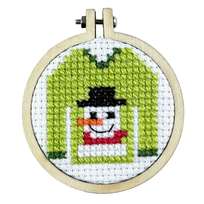 Christmas Jumper Mini Matchbox Christmas Cross Stitch Kit available at American Swedish Institute.