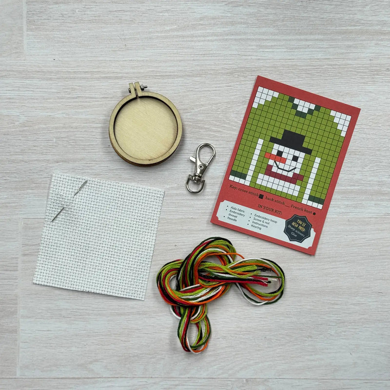 Christmas Jumper Mini Matchbox Christmas Cross Stitch Kit available at American Swedish Institute.