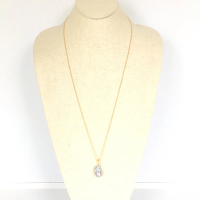 in2 design Tina Baroque (gold/lt grey) necklace available at American Swedish Institute.