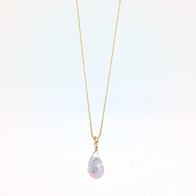 in2 design Tina Baroque (gold/lt grey) necklace available at American Swedish Institute.