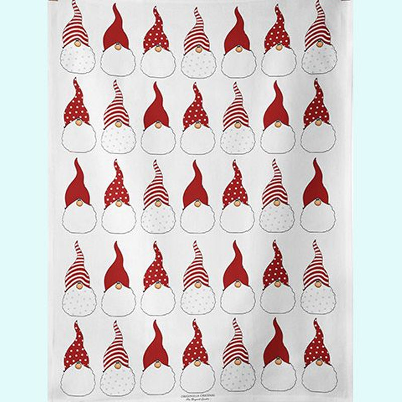 Tomtar in Dots & Stripes Hats Tea Towel available at American Swedish Institute.