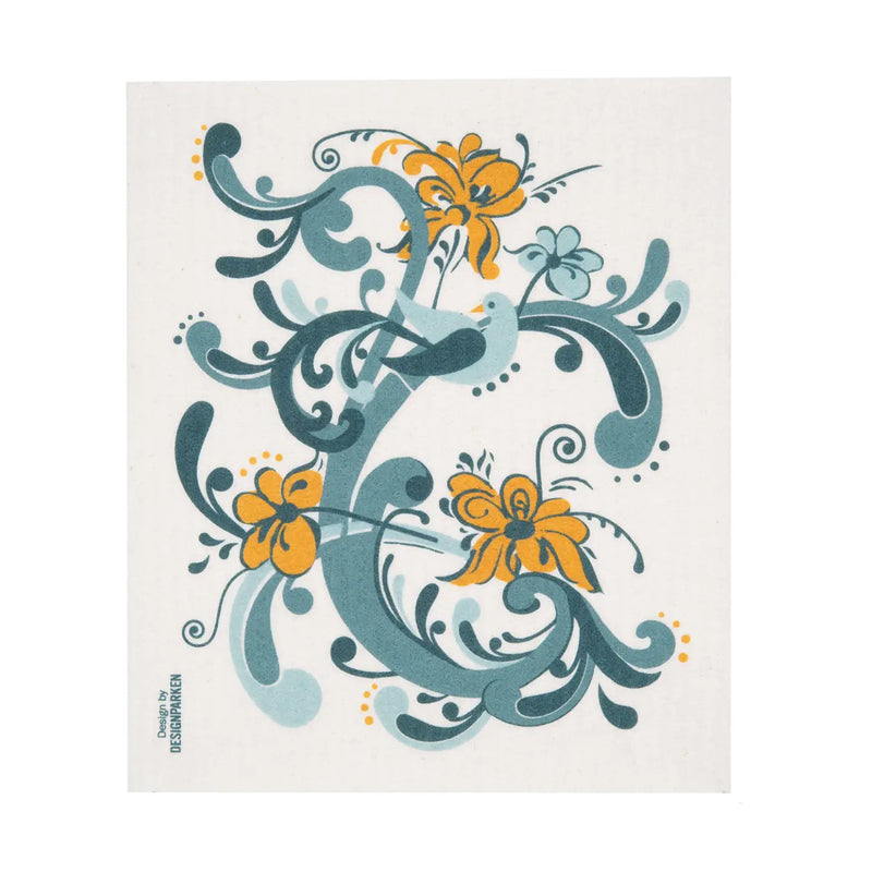 Rosemaling Dishcloth available at American Swedish Institute.
