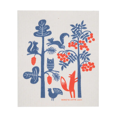Bengt & Lotta Squirrels Dishcloth available at American Swedish Institute.