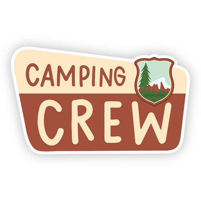Camping Crew Sticker available at American Swedish Institute.