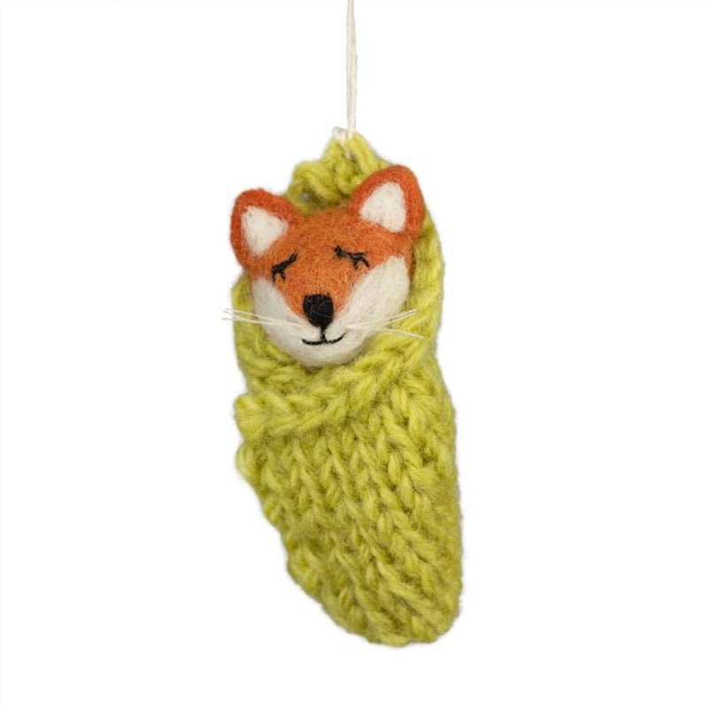 Felt Cozy Fox Ornament available at American Swedish Institute.