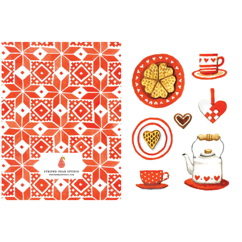 Red Hygge Notecard Set by Kirsten Sevig available at American Swedish Institute.
