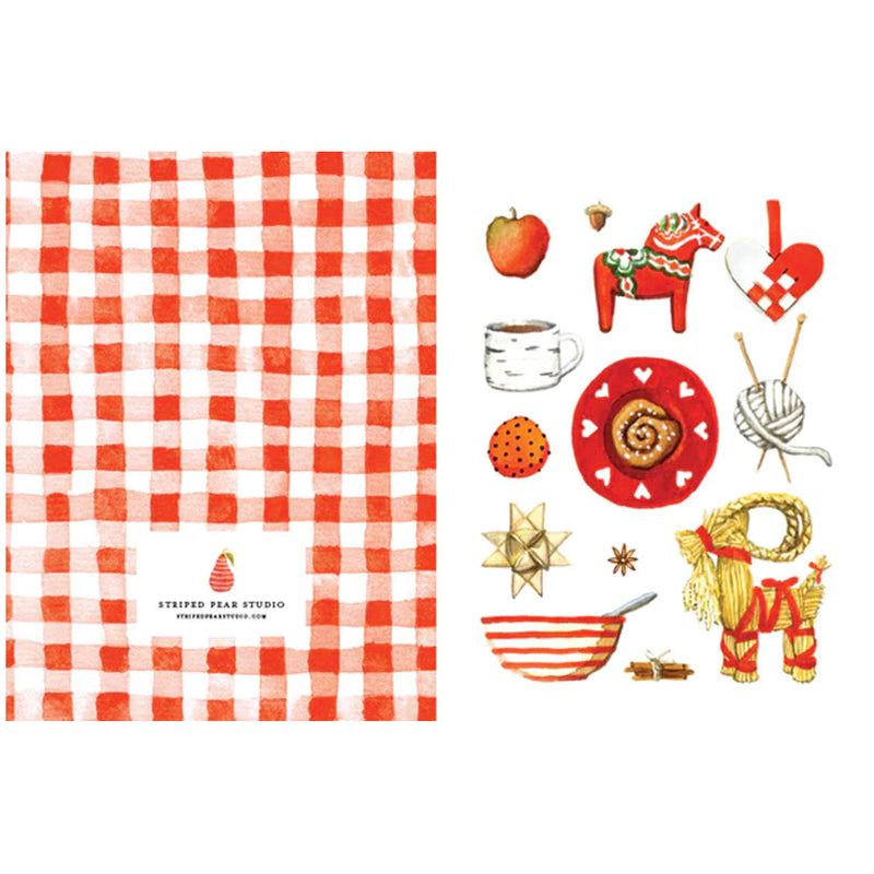 Red Hygge Notecard Set by Kirsten Sevig available at American Swedish Institute.