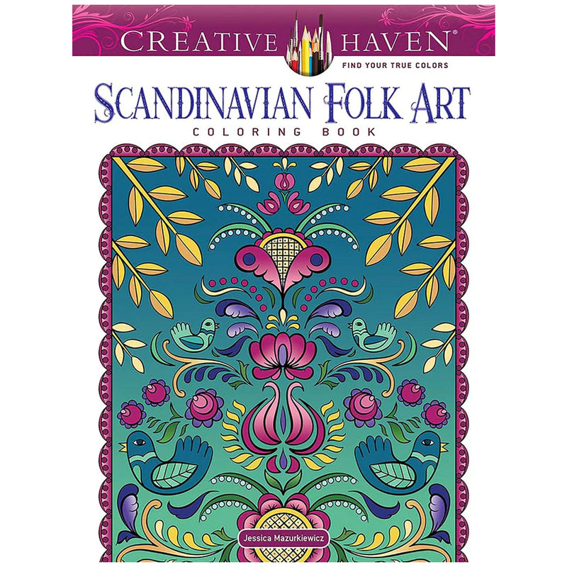 Scandinavian Folk Art Coloring Book available at American Swedish Institute.