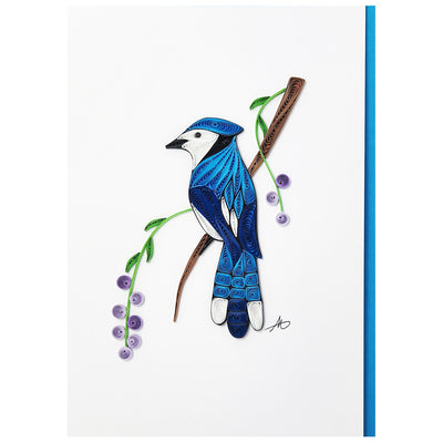 Blue Jay Notecard by Iconic Quilling available at American Swedish Institute.