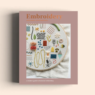 Embroidery: A Modern Guide to Botanical Embroidery by Arounna Khounnoraj available at American Swedish Institute.