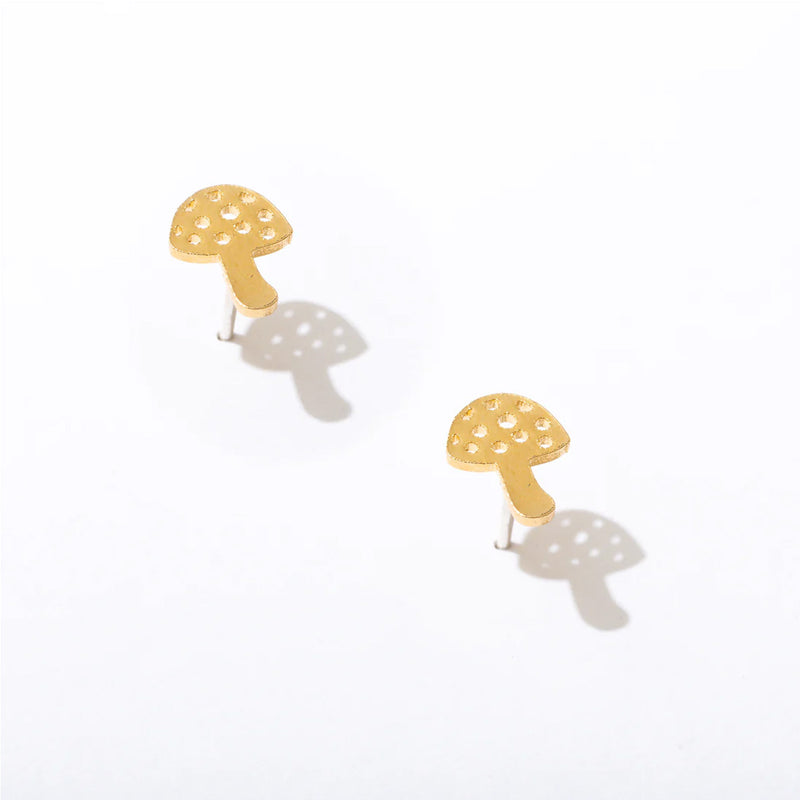 Mushroom Stud Earrings by Larissa Loden available at American Swedish Institute.