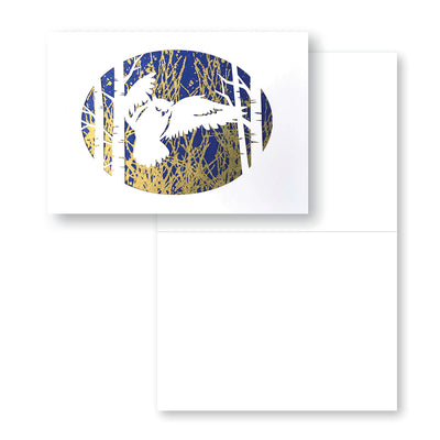 Owl in Gold & Blue Nature Notecard by Anniken available at American Swedish Institute.