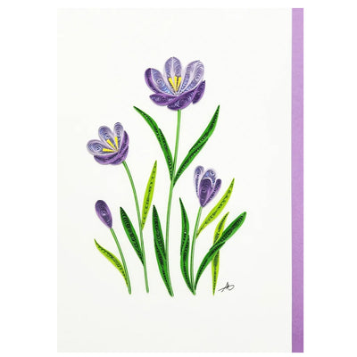 Iconic Quilling Purple Crocus Greeting Card available at American Swedish Institute.
