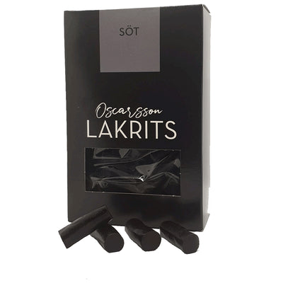 Lakritsbolaget Oscarsson Sweet (Söt) Licorice available at American Swedish Institute.