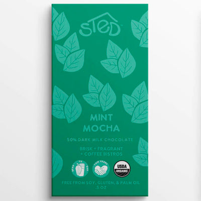 Sted Mini Mint Mocha Chocolate Bar available at American Swedish Institute.