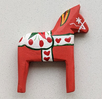 Dala Horse Magnet - Red (3") available at American Swedish Institute.