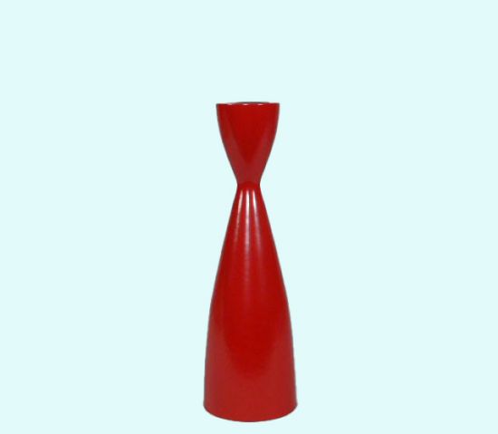 Red Wooden Candlestick Holder available at American Swedish Institute.
