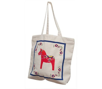 Dala Horse Kurbits Tote Bag available at American Swedish Institute.